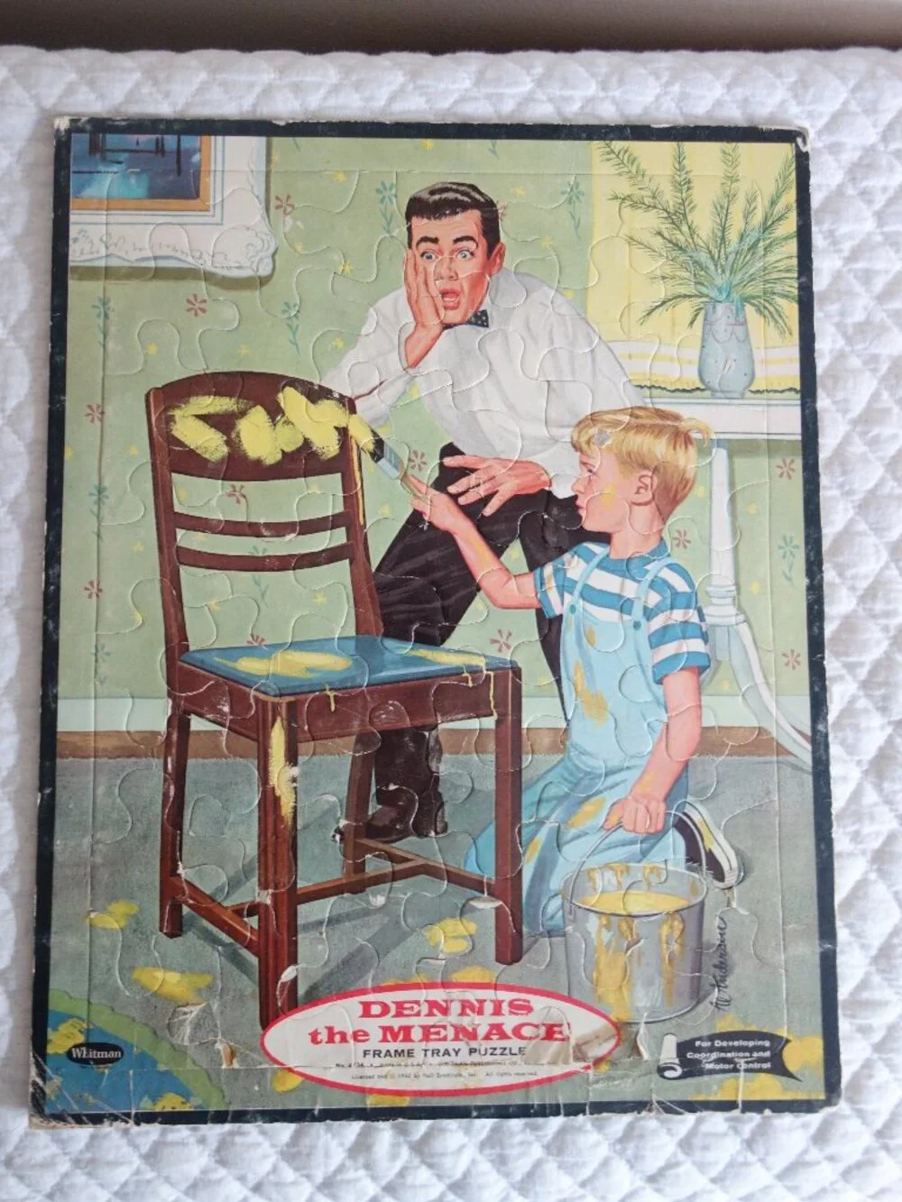 Vntg 1960’s Whitman Puzzles Hanna-Barbera Flintstones, Captain Kangaroo, Dennis
